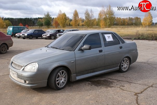 1 749 р. Пороги накладки LS Лада Приора 2171 универсал дорестайлинг  (2008-2014) (Неокрашенные)  с доставкой в г. Пермь