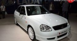 3 699 р. Накладка переднего бампера Lada Priora Sport Лада Приора 2172 хэтчбек дорестайлинг (2008-2014) (Неокрашенная)  с доставкой в г. Пермь. Увеличить фотографию 4