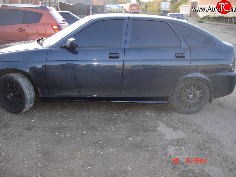 3 599 р. Пороги накладки VMV Лада Приора 2171 универсал дорестайлинг  (2008-2014) (Неокрашенные)  с доставкой в г. Пермь