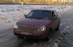 1 649 р. Вставки для передней модульной оптики M-VRS Лада Приора 2170 седан дорестайлинг (2007-2014)  с доставкой в г. Пермь. Увеличить фотографию 3
