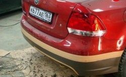 5 749 р. Накладка заднего бампера Racing  Volkswagen Polo  5 (2009-2015) седан дорестайлинг (Неокрашенная)  с доставкой в г. Пермь. Увеличить фотографию 3