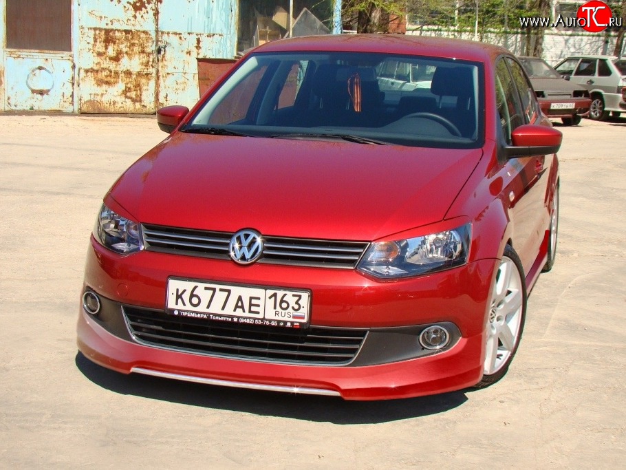 1 149 р. Реснички Racing Volkswagen Polo 5 хэтчбек дорестайлинг (2009-2015) (Неокрашенные)  с доставкой в г. Пермь