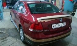 3 899 р. Лип спойлер Racing Volkswagen Polo 5 хэтчбек рестайлинг (2015-2020) (Неокрашенный)  с доставкой в г. Пермь. Увеличить фотографию 2