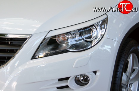869 р. Накладки на фары CT Volkswagen Tiguan NF дорестайлинг (2006-2011) (Неокрашенные)  с доставкой в г. Пермь