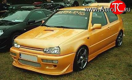 7 999 р. Передний бампер Power Style Volkswagen Vento A3 седан дорестайлинг (1992-1995)  с доставкой в г. Пермь