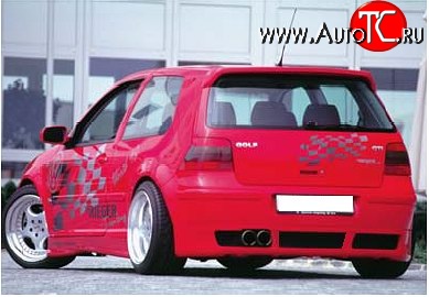 4 399 р. Накладка заднего бампера Sunrise Volkswagen Golf 4 (1997-2003)  с доставкой в г. Пермь
