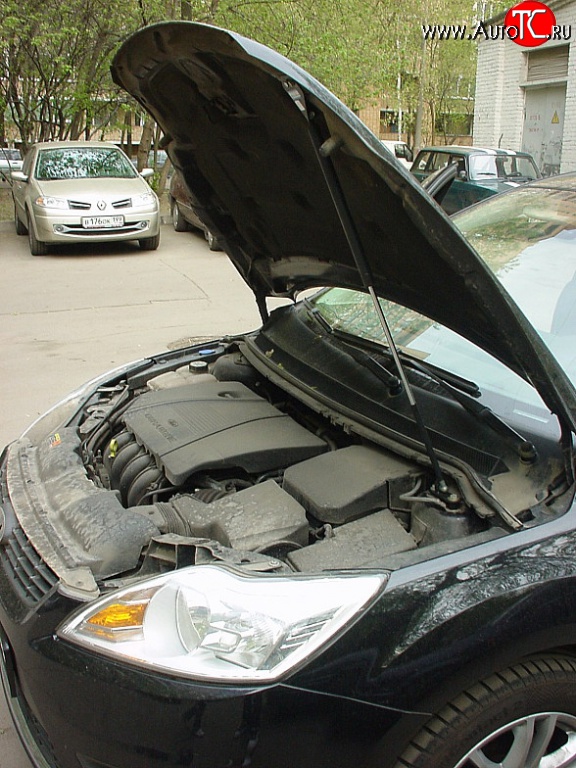 2 249 р. Упор капота Sport Ford Focus 2 хэтчбэк 3 дв. рестайлинг (2007-2011) (Без кронштейна)  с доставкой в г. Пермь