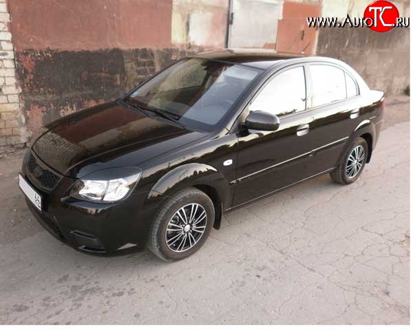 919 р. Реснички M-VRS KIA Rio 2 JB дорестайлинг седан (2005-2009) (Неокрашенные)  с доставкой в г. Пермь