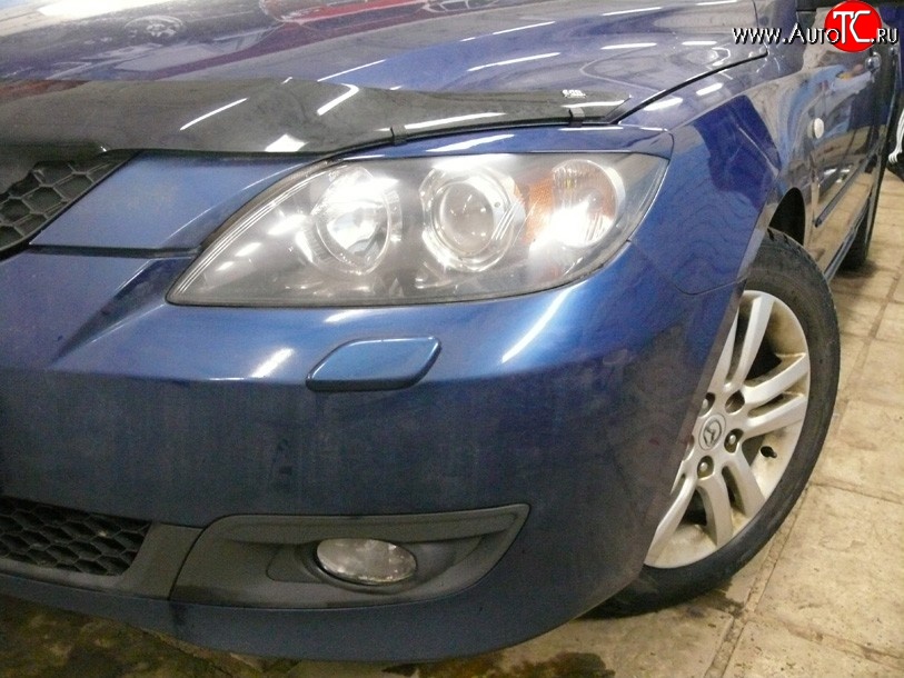 859 р. Реснички Style V2  Mazda 3/Axela  BK (2006-2009) рестайлинг, хэтчбэк (Неокрашенные)  с доставкой в г. Пермь