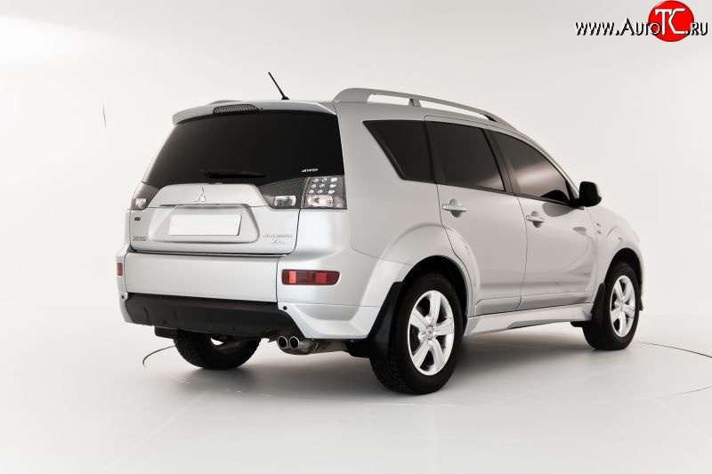 4 099 р. Клыки на задний бампер Centre Tuning Mitsubishi Outlander XL (CW)  дорестайлинг (2005-2009) (Неокрашенная)  с доставкой в г. Пермь