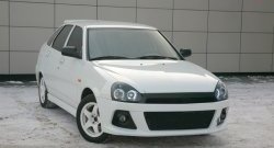 4 849 р. Передний бампер Снайпер WRC Лада Приора 2170 седан дорестайлинг (2007-2014) (Неокрашенный)  с доставкой в г. Пермь. Увеличить фотографию 2