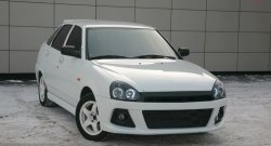 4 849 р. Передний бампер Снайпер WRC Лада Приора 2170 седан дорестайлинг (2007-2014) (Неокрашенный)  с доставкой в г. Пермь. Увеличить фотографию 3