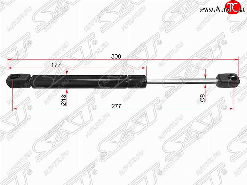 529 р. Упор крышки багажника SAT (газовый) Audi A4 B5 8D2 седан 1-ый рестайлинг (1996-1998)  с доставкой в г. Пермь
