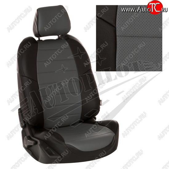 13 849 р. Чехлы сидений AUTOPILOT Экокожа (ЗС 40/60)  Audi A1  8XA хэтчбэк 5 дв. (2010-2018) дорестайлинг, рестайлинг (Черный + Серый)  с доставкой в г. Пермь