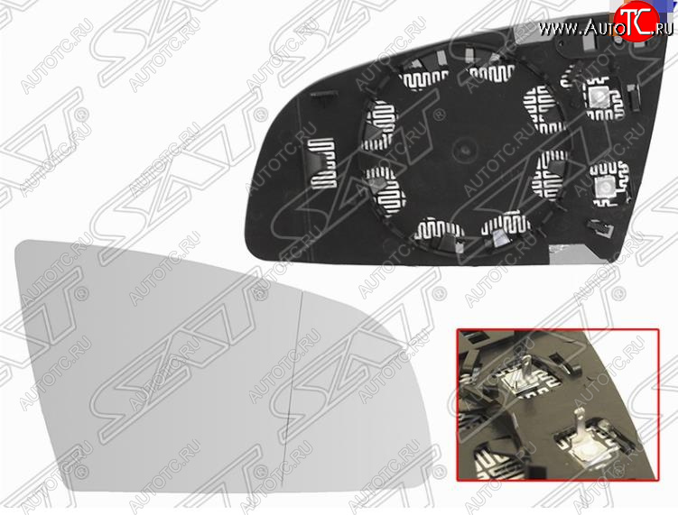 639 р. Правое полотно зеркала SAT (асферическое с обогревом) Audi A3 8PA хэтчбэк 5 дв. 1-ый рестайлинг (2004-2008)  с доставкой в г. Пермь