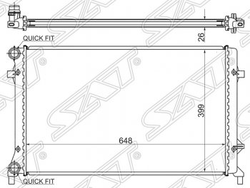 Радиатор двигателя SAT (1.4 / 1.6 / 1.8 / 2.0 / 2.5) Volkswagen Golf 5 хэтчбэк (2003-2009)