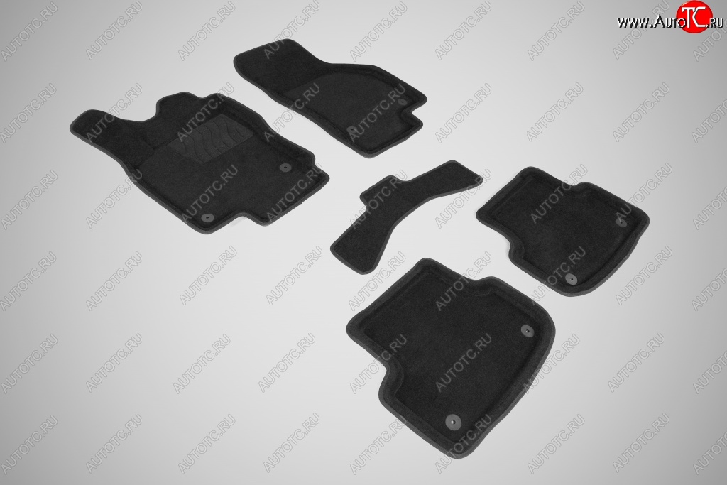 5 699 р. Износостойкие коврики в салон SeiNtex Premium 3D 4 шт. (ворсовые, черные)  Audi A3 ( 8VS седан,  8VA хэтчбэк 5 дв.,  8V1) (2012-2020) дорестайлинг, хэтчбэк 3 дв. дорестайлинг, рестайлин, рестайлинг  с доставкой в г. Пермь