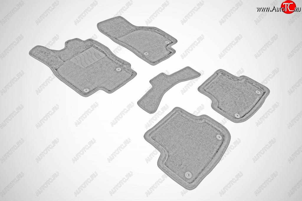 6 929 р. Износостойкие коврики в салон SeiNtex Premium 3D 4 шт. (ворсовые, серые)  Audi A3 ( 8VS седан,  8VA хэтчбэк 5 дв.,  8V1) (2012-2020) дорестайлинг, хэтчбэк 3 дв. дорестайлинг, рестайлин, рестайлинг  с доставкой в г. Пермь