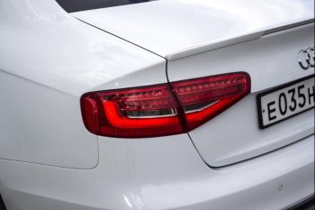 2 769 р. Лип спойлер АВТОКРАТ  Audi A4  B8 (2011-2015) рестайлинг, седан (Неокрашенный)  с доставкой в г. Пермь. Увеличить фотографию 2