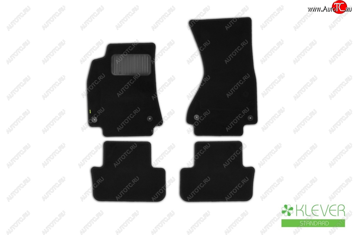 2 599 р. Коврики в салон (текстиль) 4D Klever Standart  Audi A4  B8 (2007-2015) дорестайлинг, седан, дорестайлинг, универсал, рестайлинг, седан  с доставкой в г. Пермь