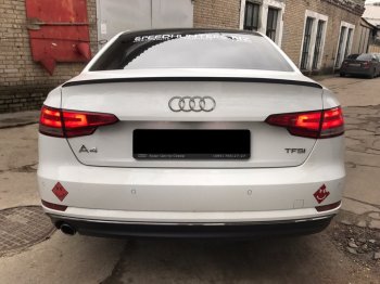 3 399 р. Лип спойлер АВТОКРАТ Audi A4 B9 дорестайлинг,седан (2016-2020) (Неокрашенный)  с доставкой в г. Пермь. Увеличить фотографию 2