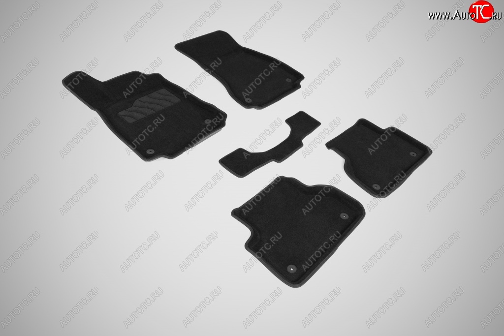 5 699 р. Износостойкие коврики в салон 3D AUDI A4(B9) черные (компл) Audi A4 B9 дорестайлинг,седан (2016-2020)  с доставкой в г. Пермь