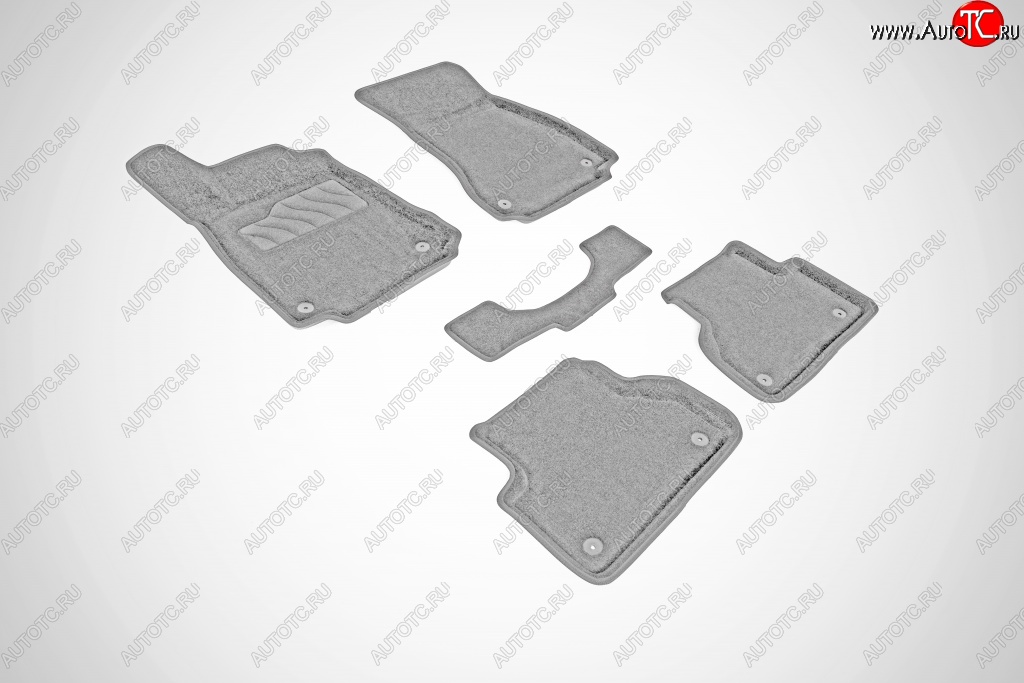 7 649 р. Износостойкие коврики в салон 3D AUDI A4(B9) серые (компл) Audi A4 B9 дорестайлинг,седан (2016-2020)  с доставкой в г. Пермь