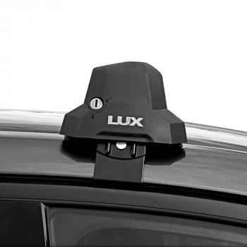 18 189 р. Багажник в сборе в обхват дверного проема LUX CITY  Audi A4  B9 (2016-2020) дорестайлинг,седан (черные дуги, длина 105 см)  с доставкой в г. Пермь. Увеличить фотографию 2