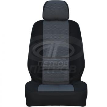 Чехлы ПЕТРОВ А10 (экокожа/жаккард) Audi A4  B6 (2000-2006) седан, универсал (черный)