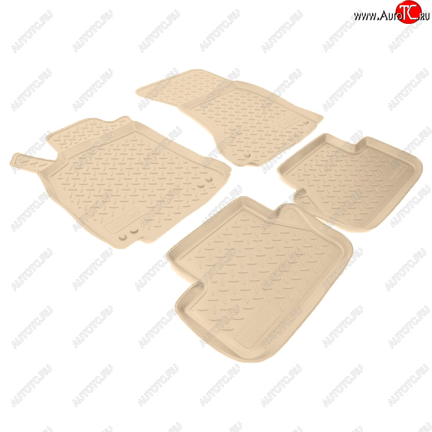 3 599 р. Коврики салона Norplast Unidec  Audi A4  B8 (2007-2015) дорестайлинг, седан, дорестайлинг, универсал, рестайлинг, седан (Цвет: бежевый)  с доставкой в г. Пермь