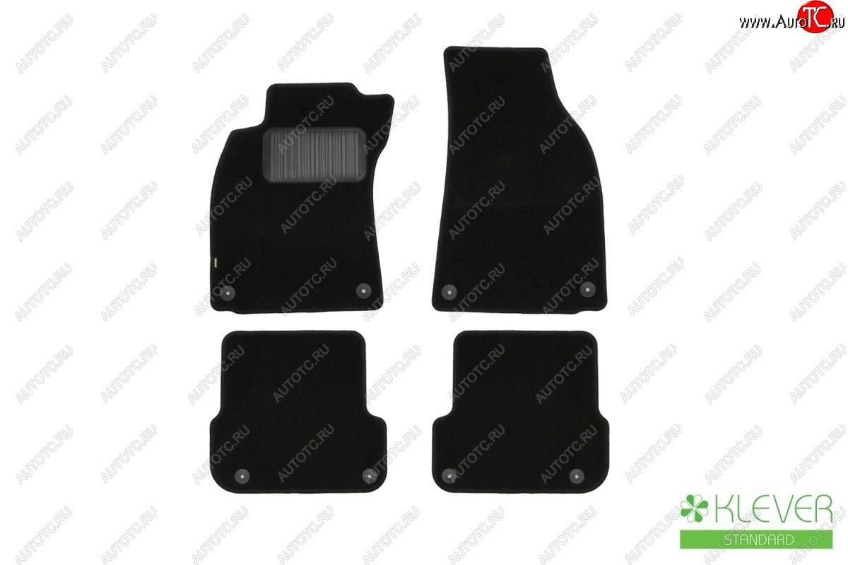 6 949 р. Коврики в салон (текстиль) 4D/5D (АКПП) Klever Standart Audi A4 B7 седан (2004-2008)  с доставкой в г. Пермь