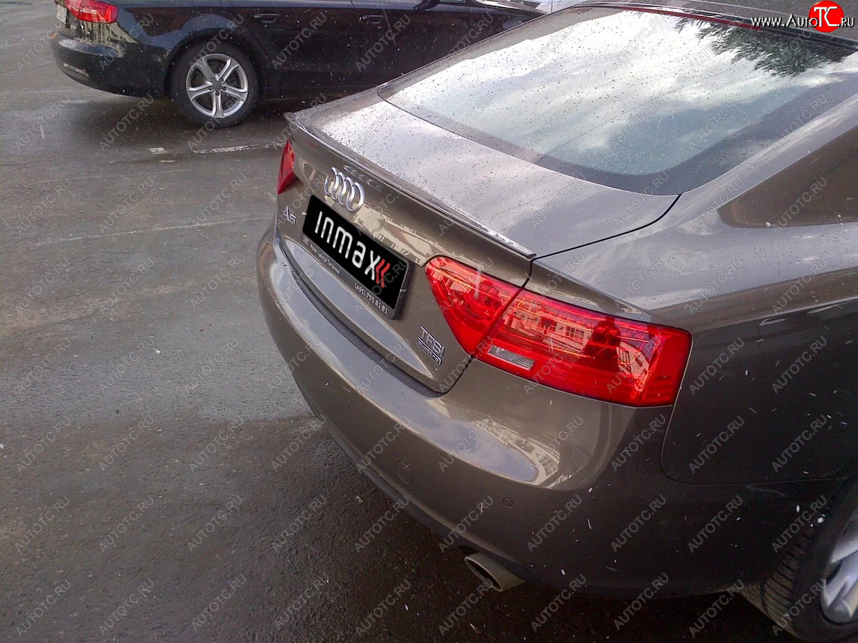 15 699 р. Лип спойлер INMAX Audi A5 8T дорестайлинг, лифтбэк (2007-2011) (черный матовый)  с доставкой в г. Пермь