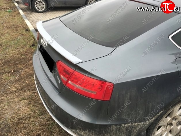 3 999 р. Лип спойлер CT Audi A5 8T дорестайлинг, лифтбэк (2007-2011) (Неокрашенный)  с доставкой в г. Пермь