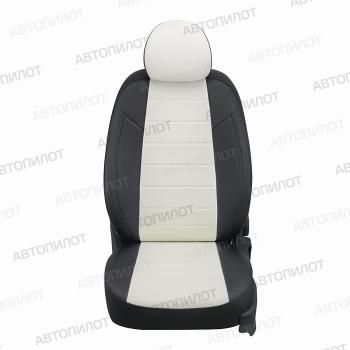 13 849 р. Чехлы сидений (экокожа, 40/60) Автопилот  Audi A6  C6 (2004-2010) дорестайлинг, седан, дорестайлинг, универсал, рестайлинг, седан, рестайлинг, универсал (черный/белый)  с доставкой в г. Пермь. Увеличить фотографию 3