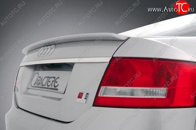 5 649 р. Лип спойлер CT Audi A6 C6 дорестайлинг, седан (2004-2008) (Неокрашенный)  с доставкой в г. Пермь
