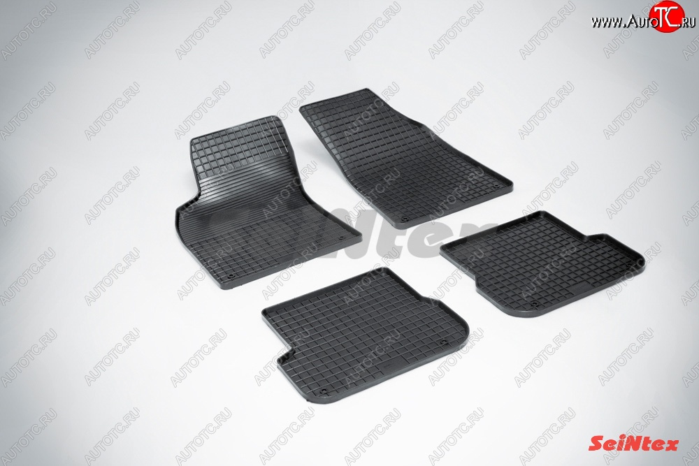 3 489 р. Износостойкие коврики в салон с рисунком Сетка SeiNtex Premium 4 шт. (резина)  Audi A6  C6 (2004-2008) дорестайлинг, седан, дорестайлинг, универсал  с доставкой в г. Пермь