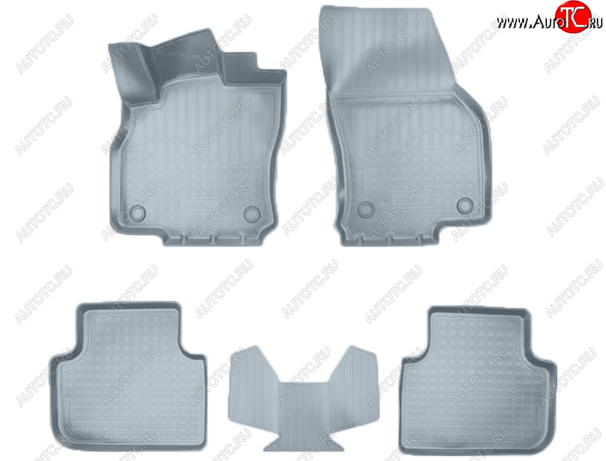 3 149 р. Коврики салона Norplast  Audi Q3  F3 (2018-2022) (Цвет: серый)  с доставкой в г. Пермь