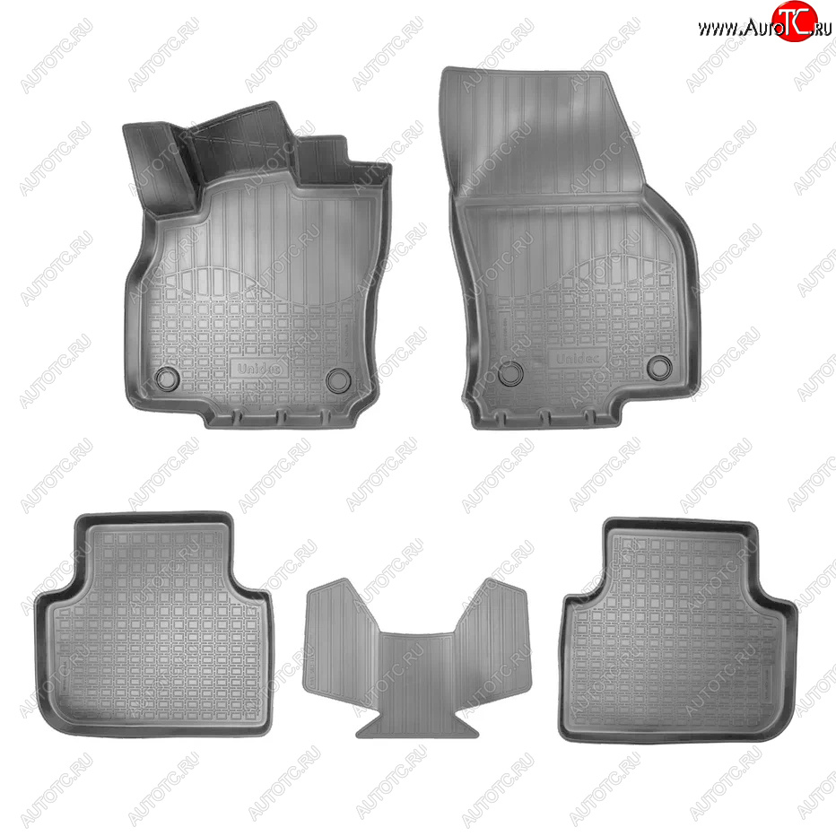 3 799 р. Коврики салона Norplast Unidec  Audi Q3  F3 (2018-2022) (Серый)  с доставкой в г. Пермь