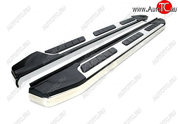 9 599 р. Комплект подножек Winbo Серия М15 (без кронштейнов) Toyota Highlander XU40 дорестайлинг (2007-2010)  с доставкой в г. Пермь