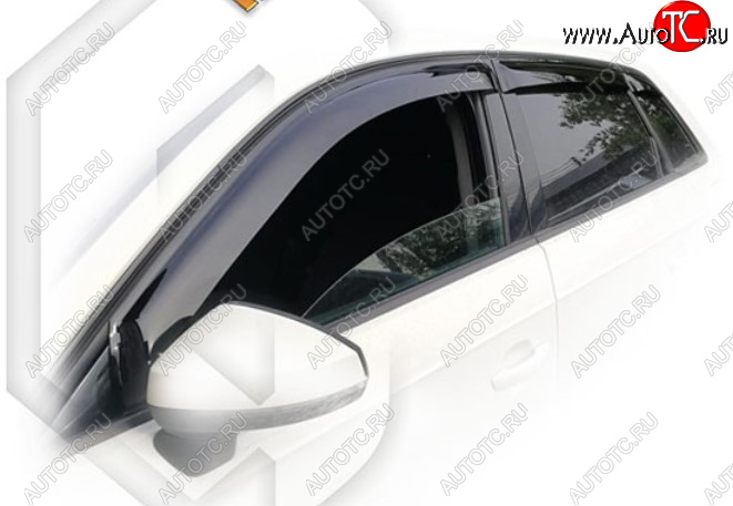 1 999 р. Дефлектора окон CA-Plastic Audi Q3 8U рестайлинг (2014-2018) (Classic полупрозрачный, Без хром молдинга)  с доставкой в г. Пермь