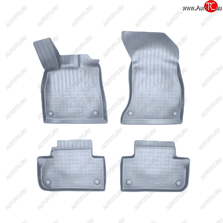 2 399 р. Коврики салонные Noplast  Audi Q5  FY (2017-2022) дорестайлинг, рестайлинг (Серый)  с доставкой в г. Пермь