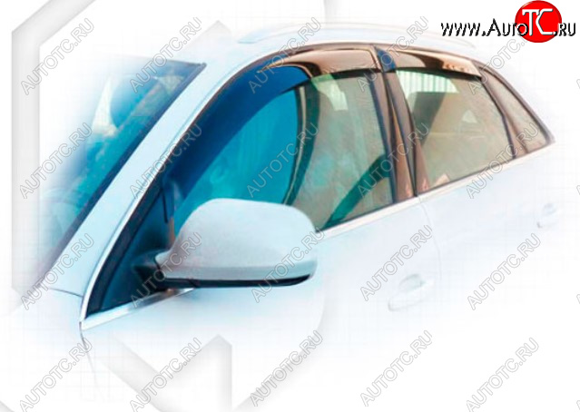1 999 р. Дефлектора окон CA-Plastic Audi Q5 8R рестайлинг (2012-2017) (Classic полупрозрачный, Без хром молдинга)  с доставкой в г. Пермь