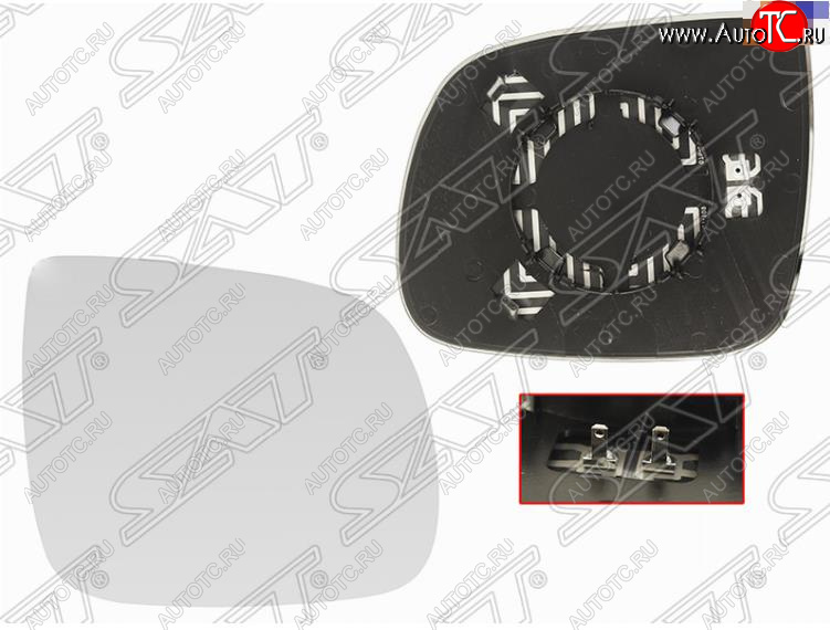 579 р. Правое полотно зеркала SAT (сферическое с обогревом) Audi Q5 8R дорестайлинг (2008-2012)  с доставкой в г. Пермь