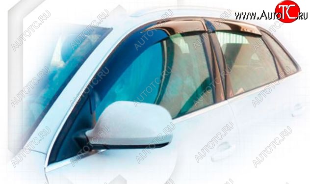 1 999 р. Дефлектора окон CA-Plastiс Audi Q5 8R дорестайлинг (2008-2012) (Classic черный, Без хром.молдинга)  с доставкой в г. Пермь