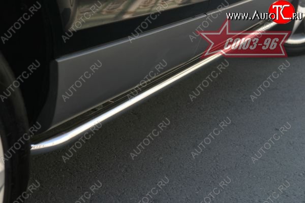 23 939 р. Защита порогов Souz-96 (d42) Audi Q7 4L дорестайлинг (2005-2009)  с доставкой в г. Пермь