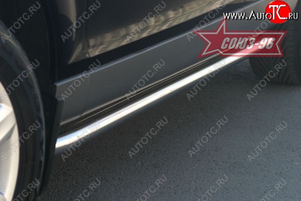 25 694 р. Защита порогов Souz-96 (d60) Audi Q7 4L дорестайлинг (2005-2009)  с доставкой в г. Пермь