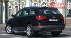 Защита заднего бампера Souz-96 (d 60) Audi Q7  4L (2005-2009) дорестайлинг