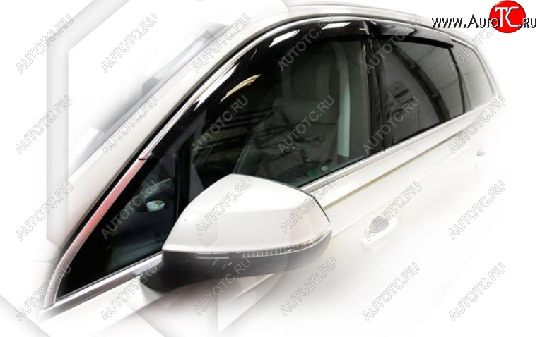 2 099 р. Дефлектора окон 4MB CA-Plastic Audi Q7 4M рестайлинг (2019-2022) (Classic полупрозрачный, Без хром.молдинга)  с доставкой в г. Пермь