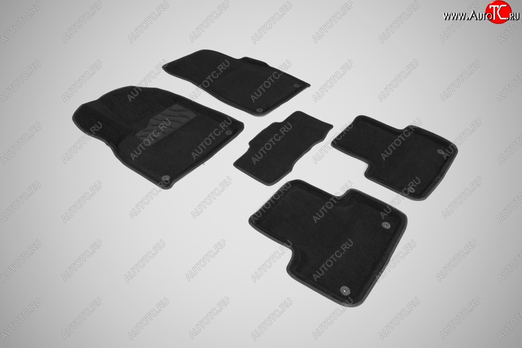 5 699 р. Износостойкие коврики в салон SeiNtex Premium 3D 4 шт. (ворсовые, черные) Audi Q7 4M рестайлинг (2019-2022)  с доставкой в г. Пермь