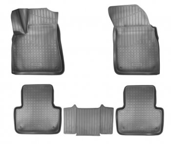 Комплект ковриков в салон Norplast Unidec Audi Q7  4M (2015-2022) дорестайлинг, рестайлинг (Цвет: черный)